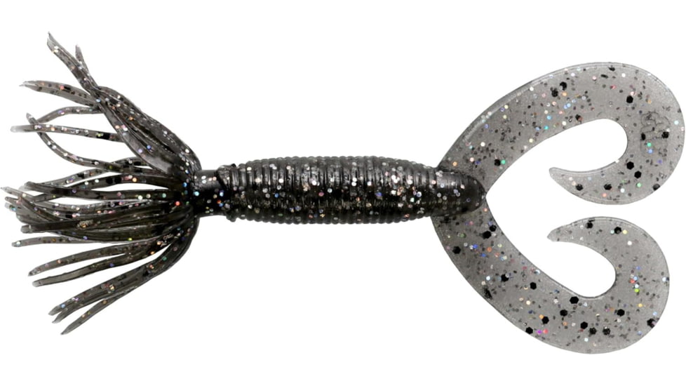 Yamamoto 2.5" DOUBLE TAIL HULA GRUB / SMOKE W/ BLACK &amp; HOLOGRAM, YAM-HULA25-10-238