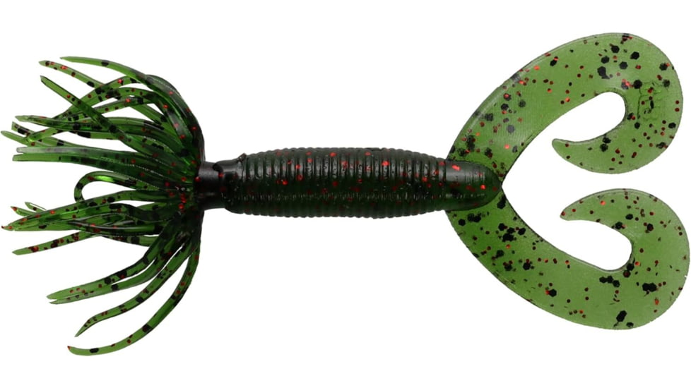 Yamamoto 2.5" DOUBLE TAIL HULA GRUB / WATERMELON/BLACK &amp; RED, YAM-HULA25-10-208