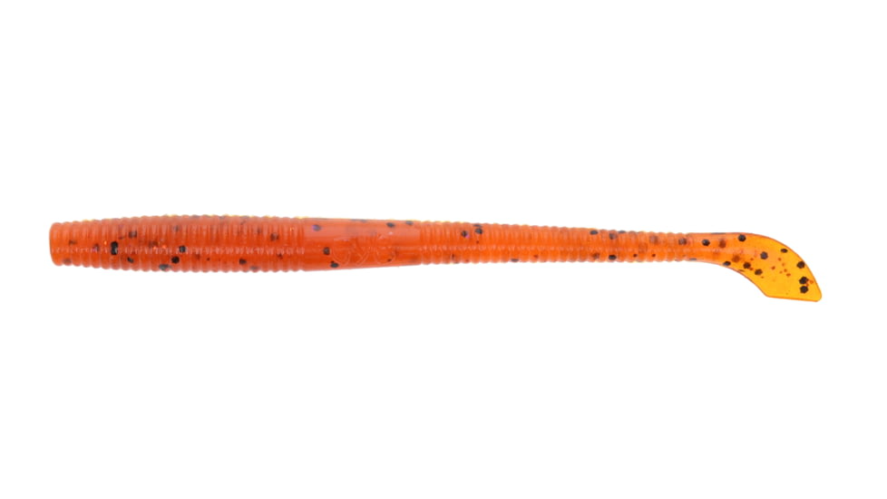 Yamamoto Baits Kut 4in Tail Worm, 20, Fire Craw, YAM-7-20-9003