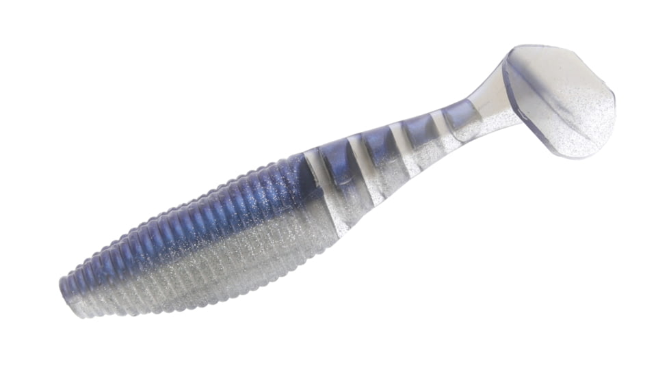 Yamamoto Baits Paddle Tail Zako Soft Bait, 5, 4in, Blue, YAM-134P-05-9006