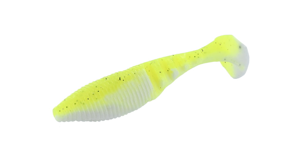 Yamamoto Baits Paddle Tail Zako Shad, 5, 4in, Chartreuse Shad, YAM-134P-05-909