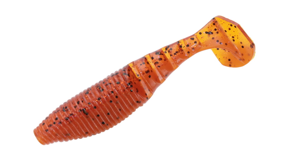 Yamamoto Baits Paddle Tail Zako Creature Bait, 5, 4in, Fire Craw, YAM-134P-05-9003