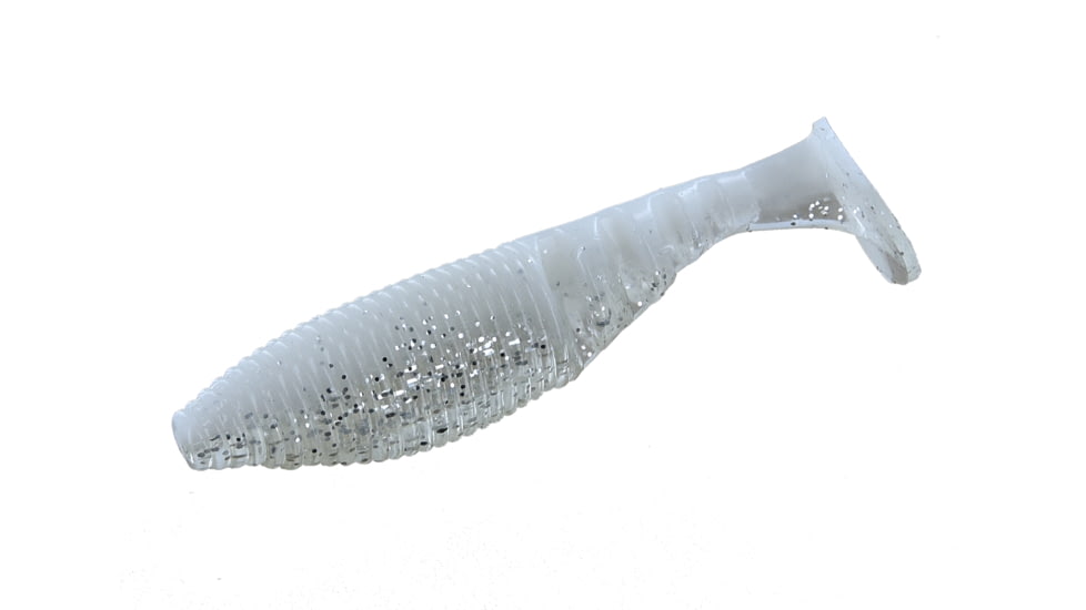 Yamamoto Baits Paddle Tail Zako Soft Bait, 5, 4in, Sight Flash, YAM-134P-05-993