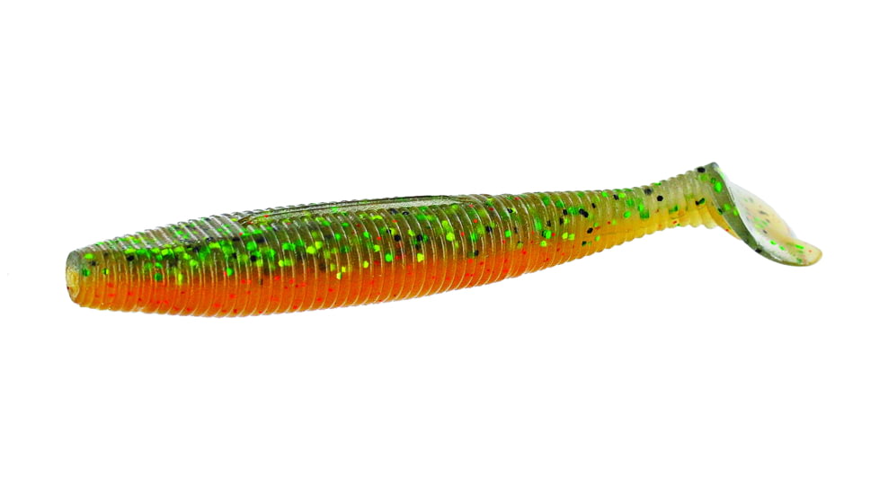 Yamamoto Baits Heart Tail Soft Bait, 5, 4.5in, Perch, 128-05-968