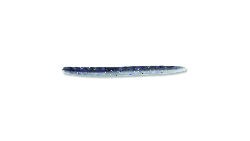 Yamamoto Baits Senko Worm, 10, 4in, Smoke with Purple &amp; Hologram Laminate, 9S-10-927