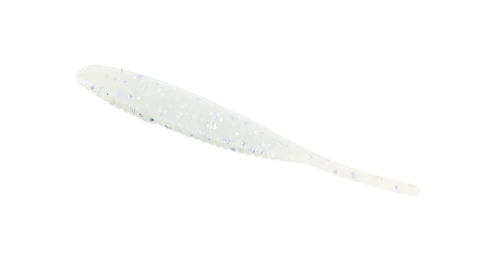 Yamamoto Baits Shad Shape Worm 3.75in, Blue Pearl w/ Large Silver Flake, YAM-68L-10-031