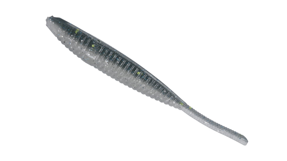 Yamamoto Baits Shad Shape Worm 3.75in, Green Gizzard, YAM-68L-10-9008