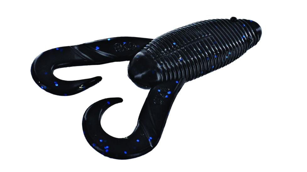 Yamamoto Baits YamaFrog Soft Plastic Frog, 3.75in, Black with Large Blue, 129-05-021