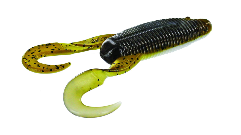 Yamamoto Baits YamaFrog Soft Plastic Frog, 3.75in, Green Pumpkin &amp; White Laminate, 129-05-981