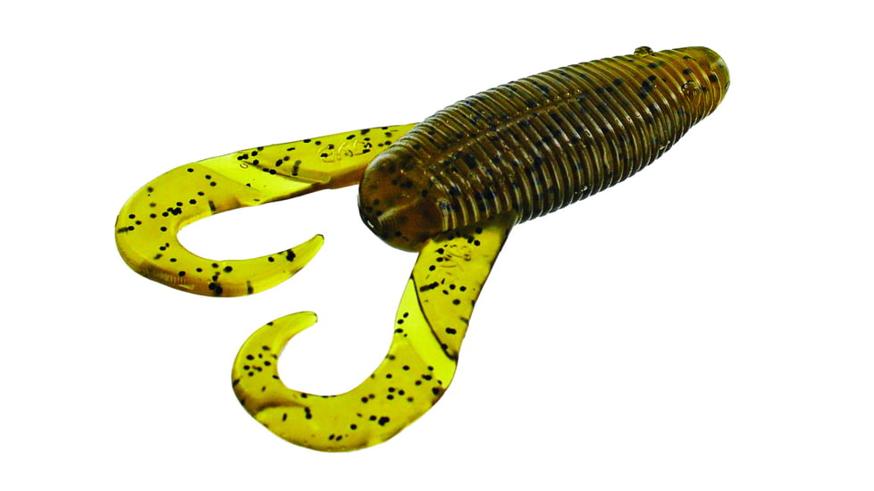 Yamamoto Baits YamaFrog Soft Plastic Frog, 3.75in, Green Pumpkin with Black Flake, 129-05-297