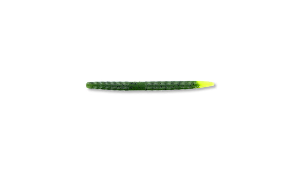 Yamamoto Baits Senko 5in Worm, 10 Pack, Watermelon Pepper Body/Chartreuse Tail, YAM-9-10-542