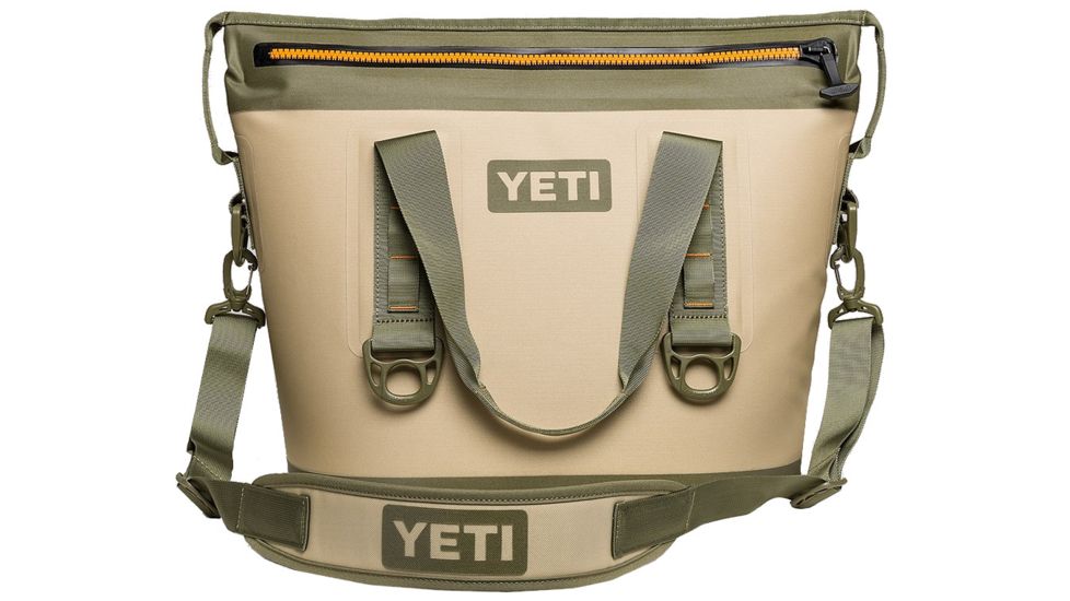 Yeti Hopper 20 Portable Cooler 2-Field Tan/Blaze Orange second generation zipper placement