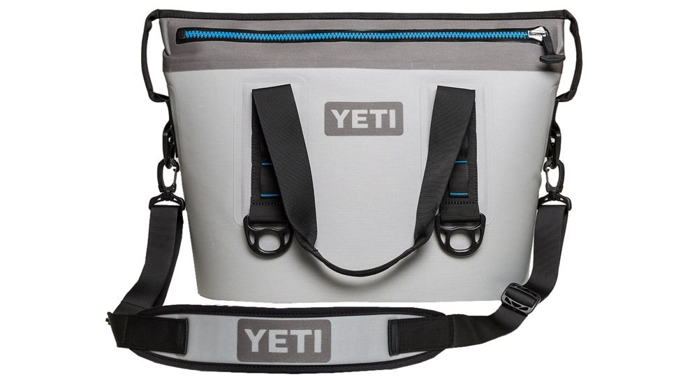 Yeti Hopper 20 Portable Cooler 2-Fog Gray/Tahoe Blue second generation zipper placement