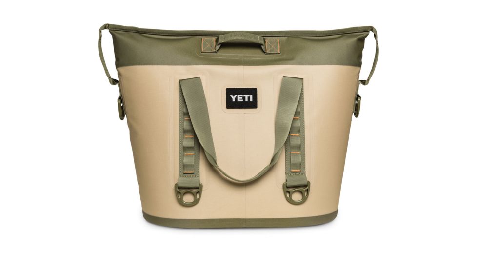 Yeti Hopper 40 Portable Cooler 2 -Field Tan/Blaze Orange (second generation zipper placement)
