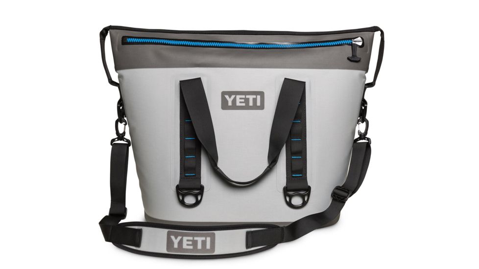 Yeti Hopper 40 Portable Cooler 2 -Fog Gray/Tahoe Blue (second generation zipper placement)