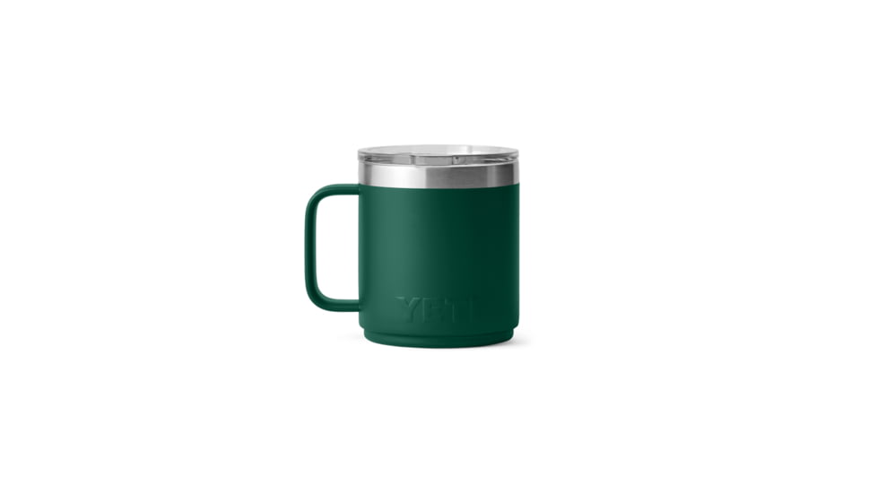 Yeti Rambler 10 oz Stackable Mug w/Durasip Ceramic Lining, Black Forest Green, 21071507356