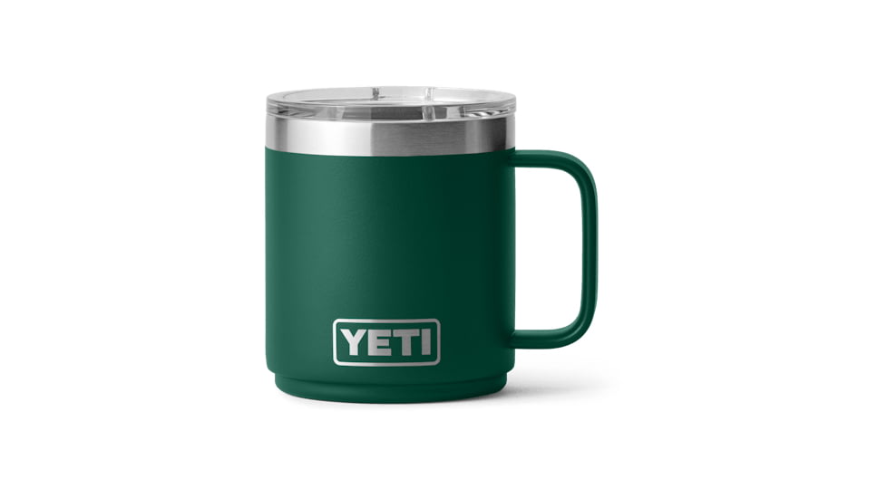 Yeti Rambler 10 oz Stackable Mug w/Durasip Ceramic Lining, Black Forest Green, 21071507356