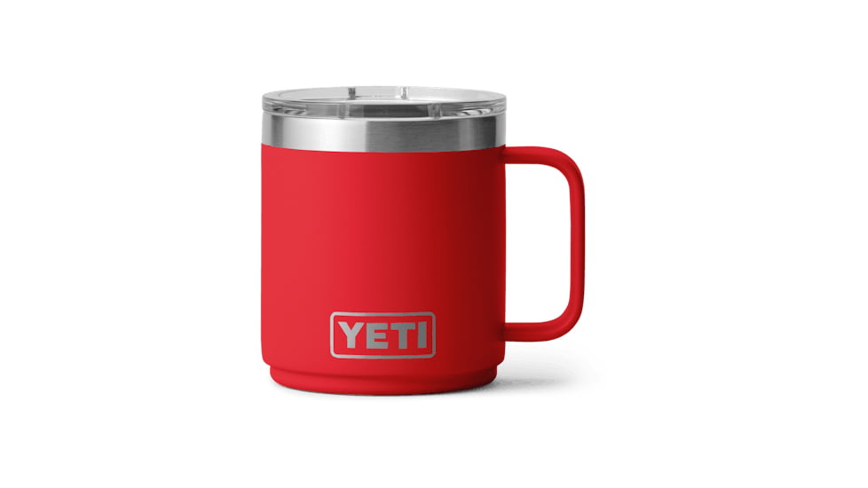 Yeti Rambler 10 oz Stackable Mug w/Durasip Ceramic Lining, Rescue Red, 21071507350