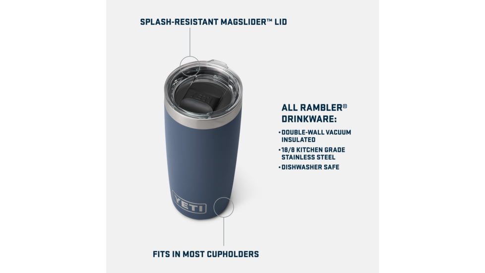Yeti Rambler 10 oz Tumbler w/MagSlider Lid, Rescue Red, 21071503922