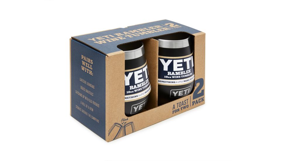 Yeti Rambler 10 oz Wine 2 Pack, Black, 21071300198