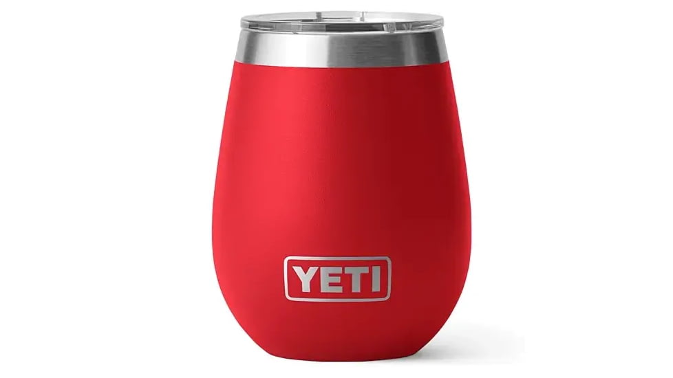 Yeti Rambler 10 oz Wine Tumbler with MagSlider Lid, Rescue Red, 21071503803
