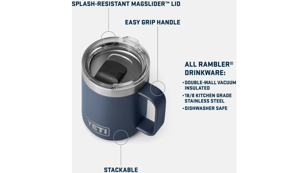 Yeti Rambler 10oz Mug with MagSlider Lid, Navy, 21071502262