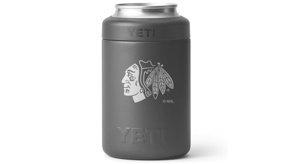 Yeti Rambler 12 oz Colster 2.0 Can Cooler, Black/NHL Blackhawks, 28100007356
