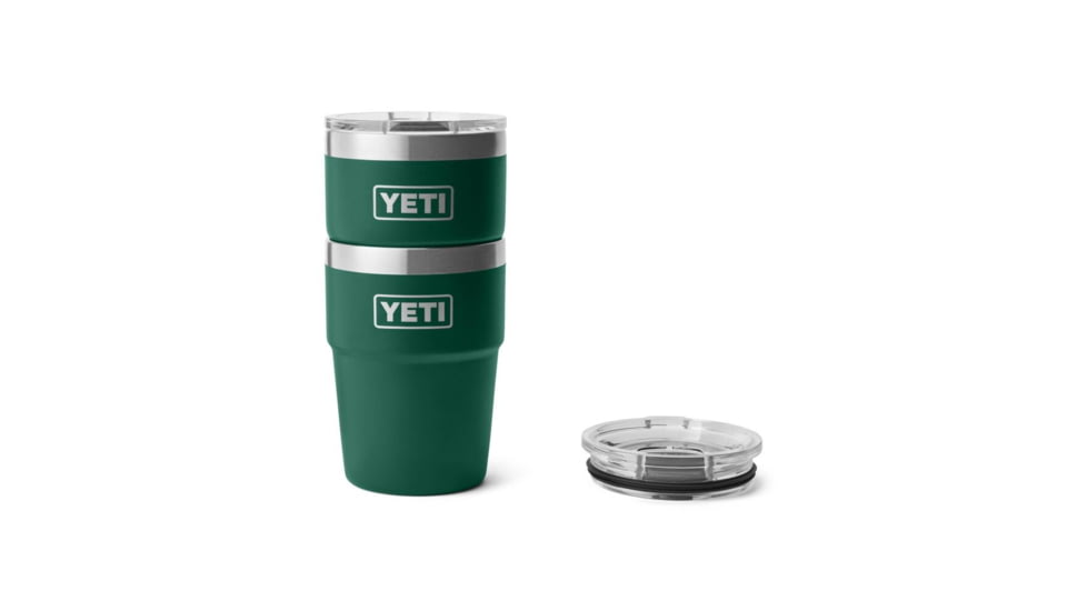 Yeti Rambler 16 oz Stackable Cup w/Magslider Lid, Black Forest Green, 21071504920