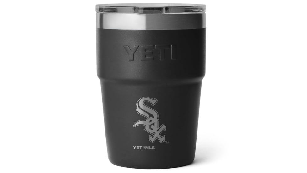 Yeti Rambler 16 oz Stackable Cup w/Magslider Lid, Black/MLB White Sox, 28100006552