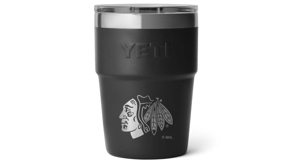 Yeti Rambler 16 oz Stackable Cup w/Magslider Lid, Black/NHL Blackhawks, 28100006577