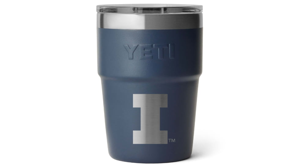 Yeti Rambler 16 oz Stackable Cup w/Magslider Lid, Navy/NCAA Illinois, 28100006619
