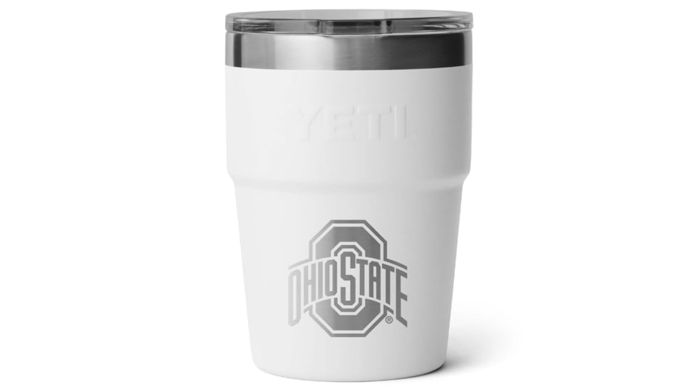 Yeti Rambler 16 oz Stackable Cup w/Magslider Lid, White/NCAA Ohio State, 28100006672