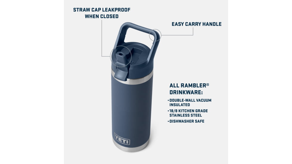 Yeti Rambler 18 oz C Straw Bottle, Cape Taupe, 21071503590