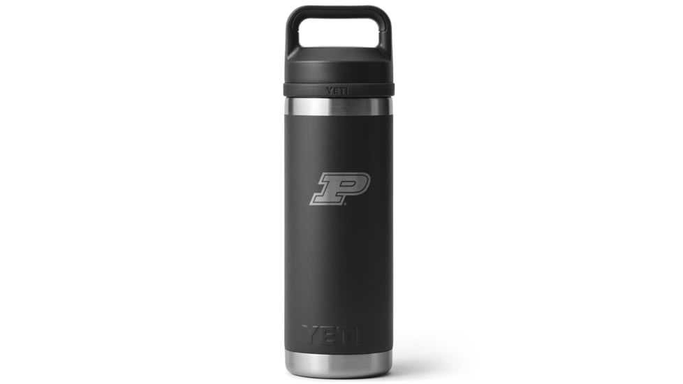 Yeti Rambler 18 oz Water Bottle w/Chug Cap, Black/NCAA Purdue, 28100006722