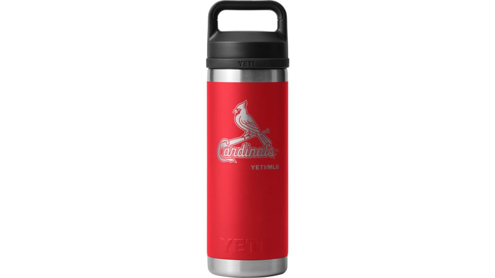 Yeti Rambler 18 oz Water Bottle w/Chug Cap, Red/MLB Cardinals, 28100006834