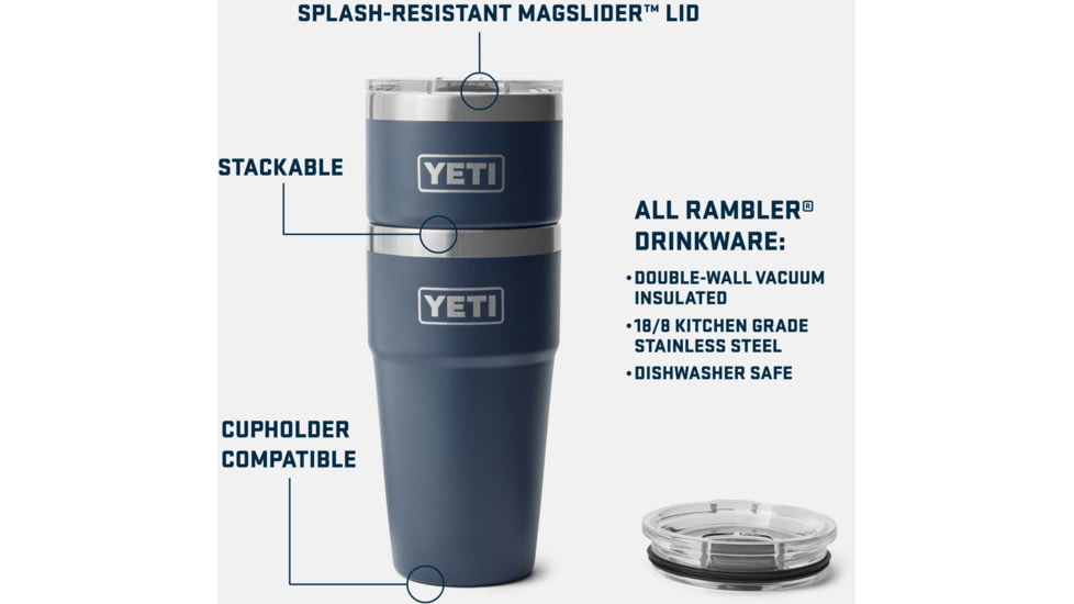 Yeti Rambler 20 oz Stackable Pint w/Magslider Lid, Navy, 21071503705