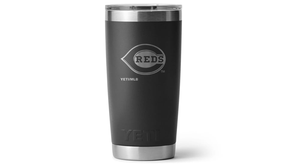 Yeti Rambler 20 oz Water Bottle w/Magslider Lid, Black/MLB Reds, 28100006914
