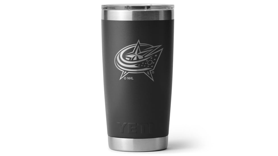 Yeti Rambler 20 oz Water Bottle w/Magslider Lid, Black/NHL Blue Jackets, 28100006904
