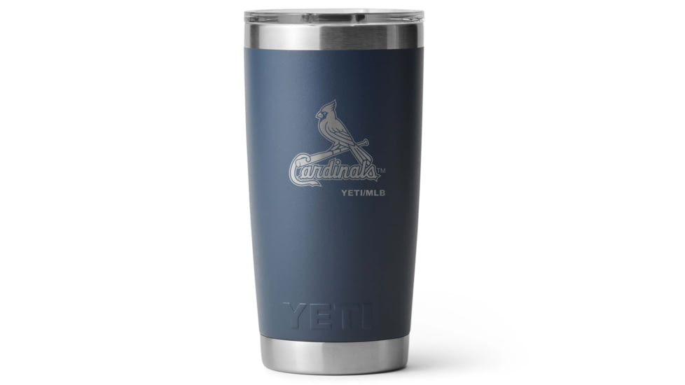 Yeti Rambler 20 oz Water Bottle w/Magslider Lid, Navy/MLB Cardinals, 28100006999