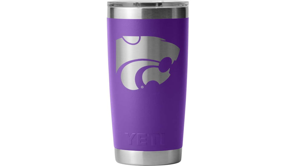 Yeti Rambler 20 oz Water Bottle w/Magslider Lid, Purple/NCAA Kansas State, 28100007029