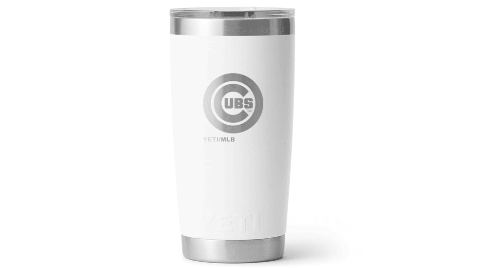 Yeti Rambler 20 oz Water Bottle w/Magslider Lid, White/MLB Cubs, 28100007078