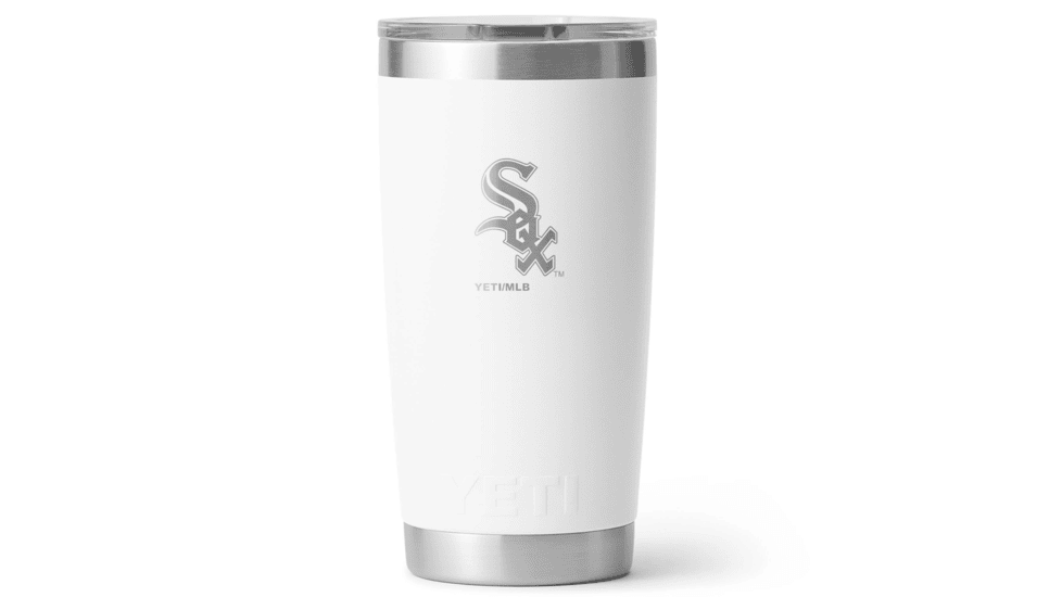Yeti Rambler 20 oz Water Bottle w/Magslider Lid, White/MLB White Sox, 28100007088