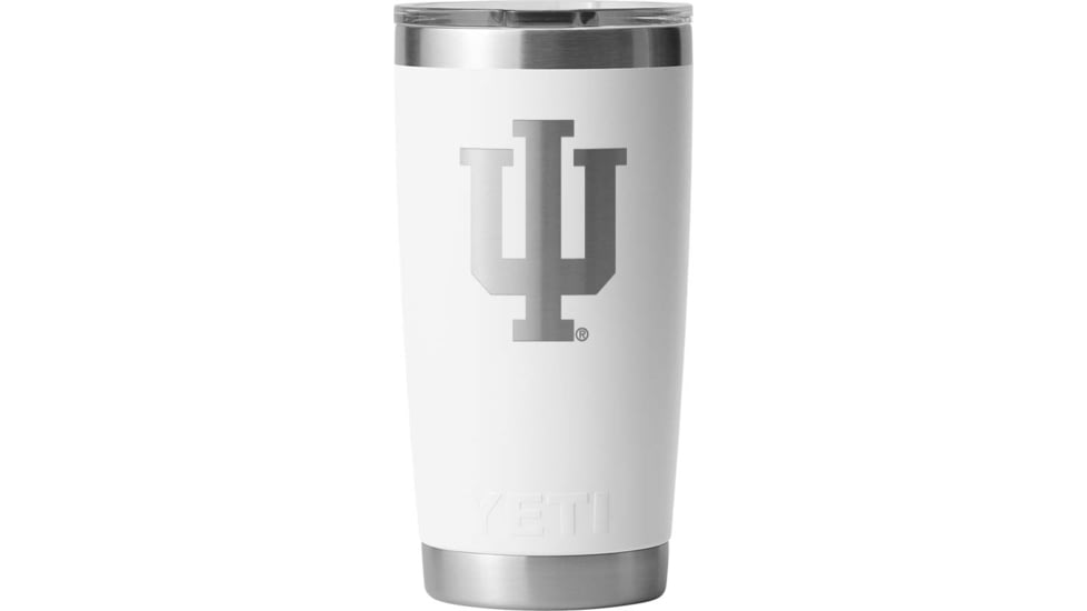 Yeti Rambler 20 oz Water Bottle w/Magslider Lid, White/NCAA Indiana, 28100007091