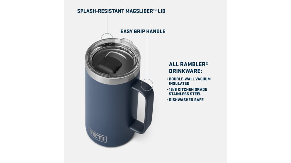 Yeti Rambler 24 oz Mug with MagSlider Lid, Navy, 21071502270