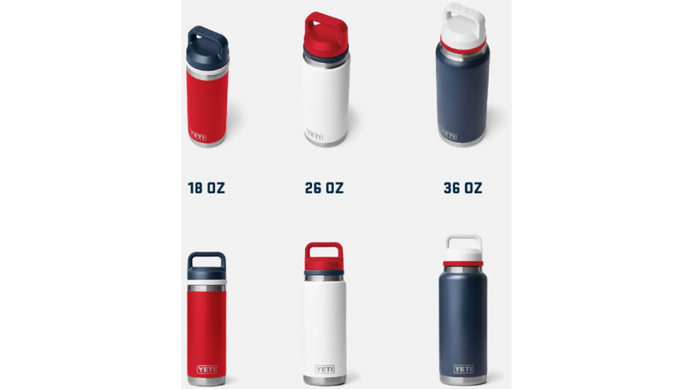 Yeti Rambler 26 oz Bottle Chug, Rescue Red/White/Navy, 26 oz, 21071505752
