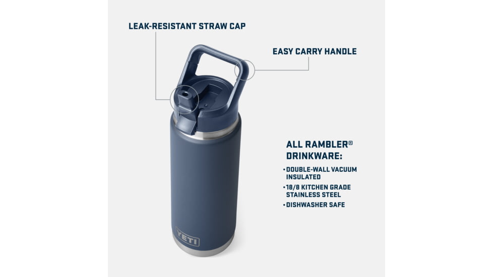 Yeti Rambler 26 oz C Straw Bottle, Firefly Yellow, 26 oz, 21071504718