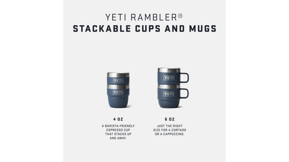Yeti Rambler 6 oz Stackable Mug - 2 Pack, Big Sky Blue, 6 oz, 21071504661