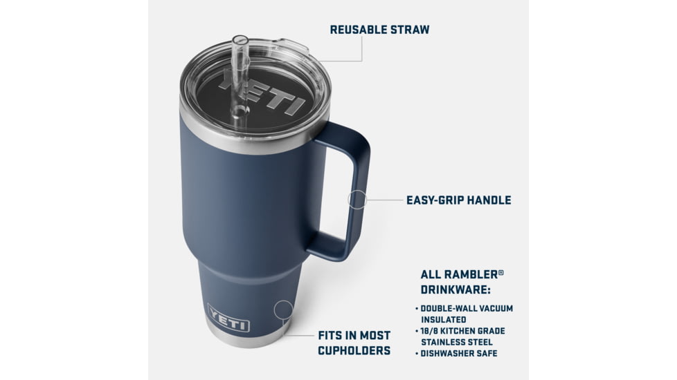 Yeti Rambler 42 oz Straw Mug, Cape Taupe, 21071503602