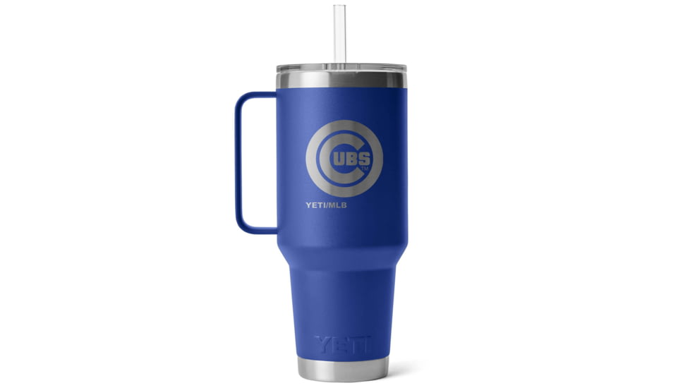 Yeti Rambler 42 oz Straw Mug w/Straw Lid, Blue/MLB Cubs, 28100007175