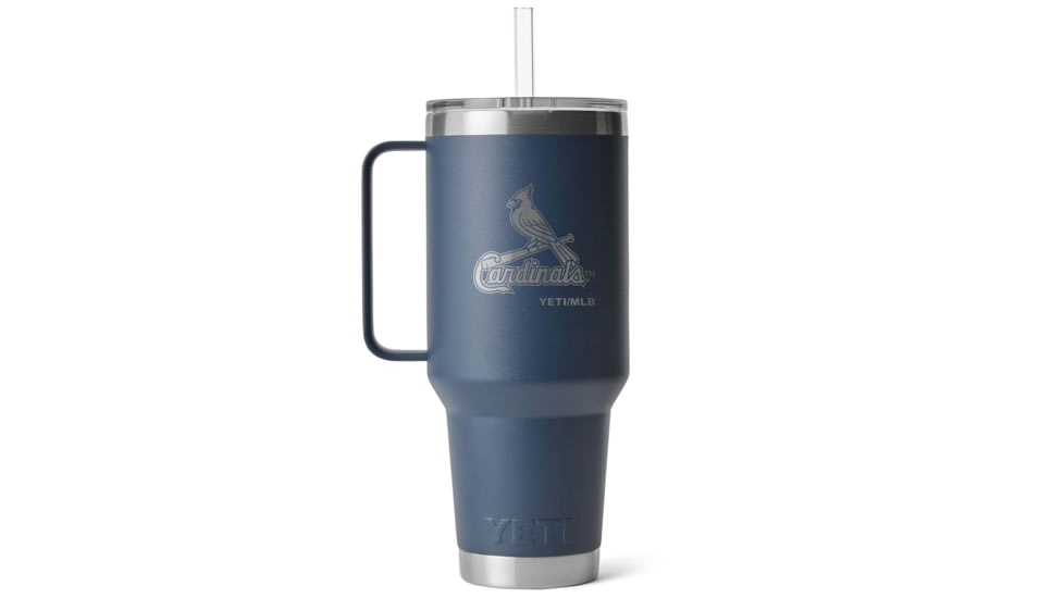 Yeti Rambler 42 oz Straw Mug w/Straw Lid, Navy/MLB Cardinals, 28100007283